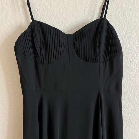 NWOT Cause for Commotion Black Pleated Bustier Maxi Dress - Picture 4 of 7
